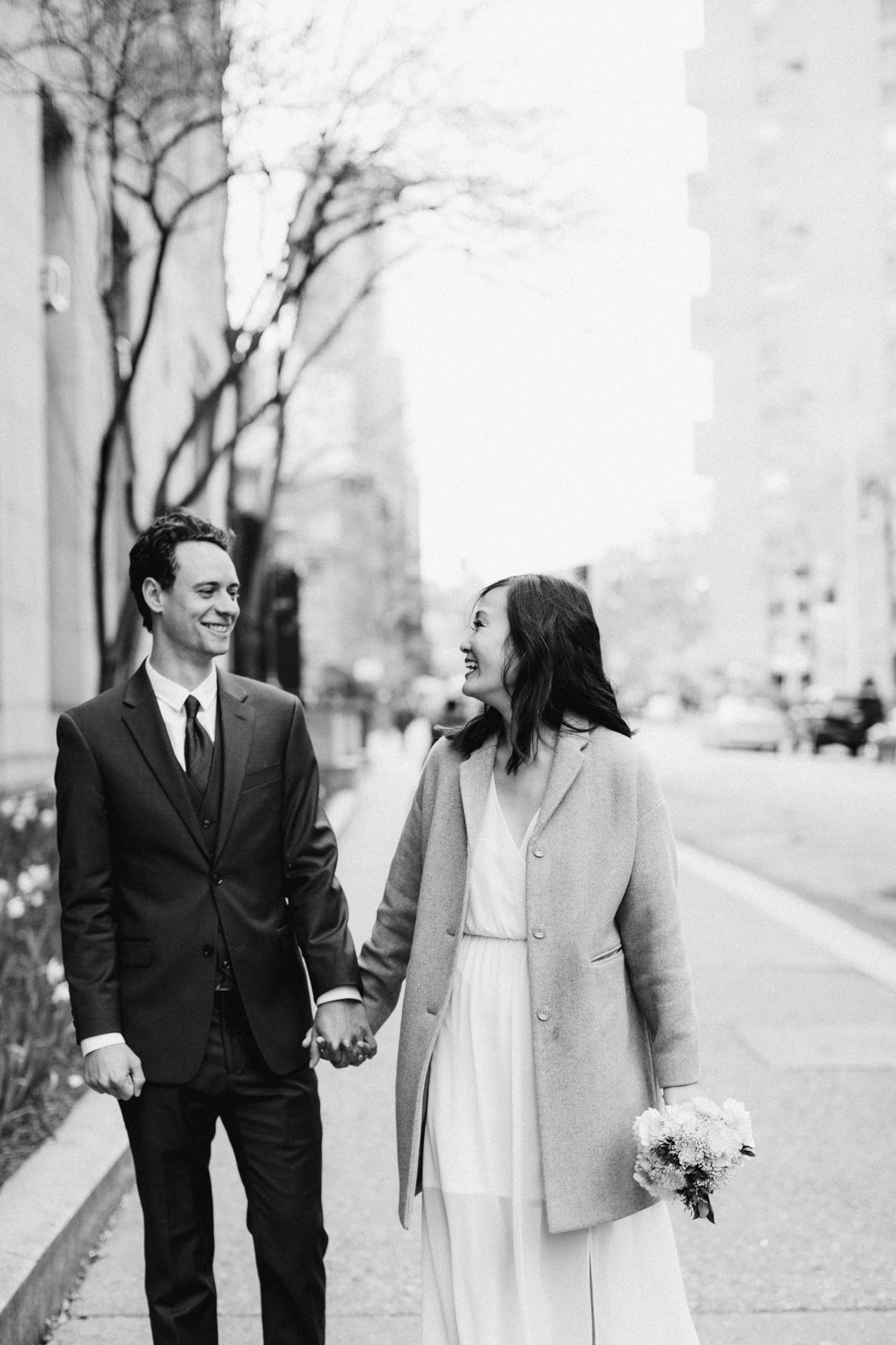 Leaving City Hall just married