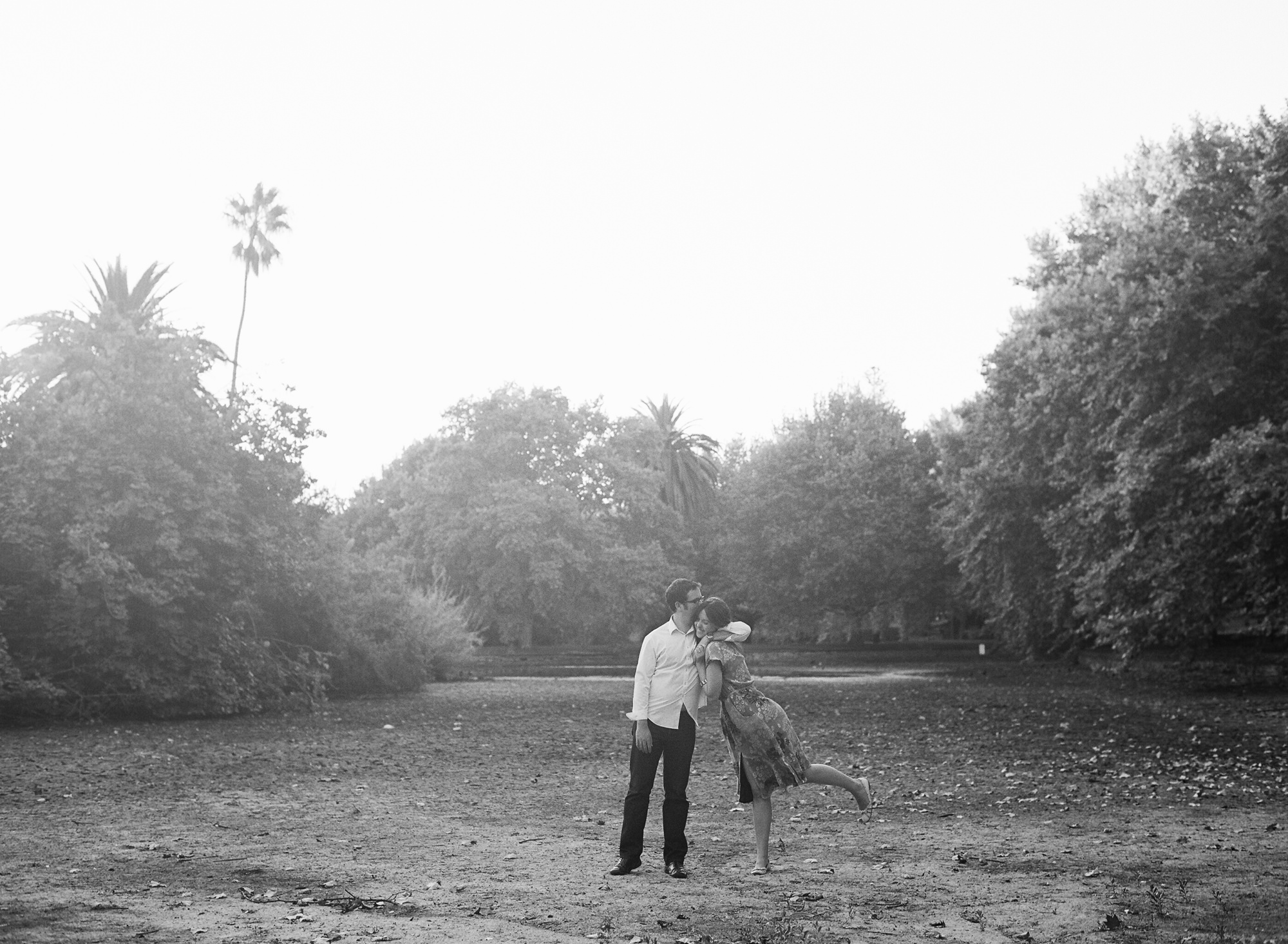 Couple in a empty lake bed in Perth