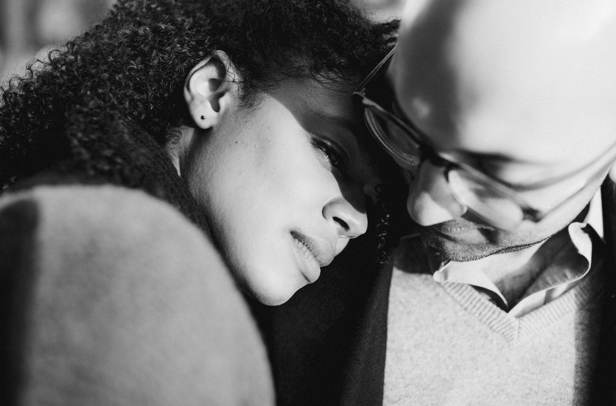 Couple cuddling