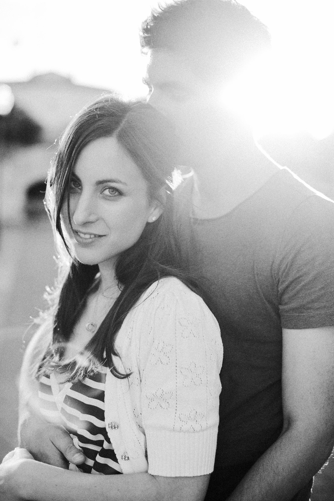 Portrait of engaged couple