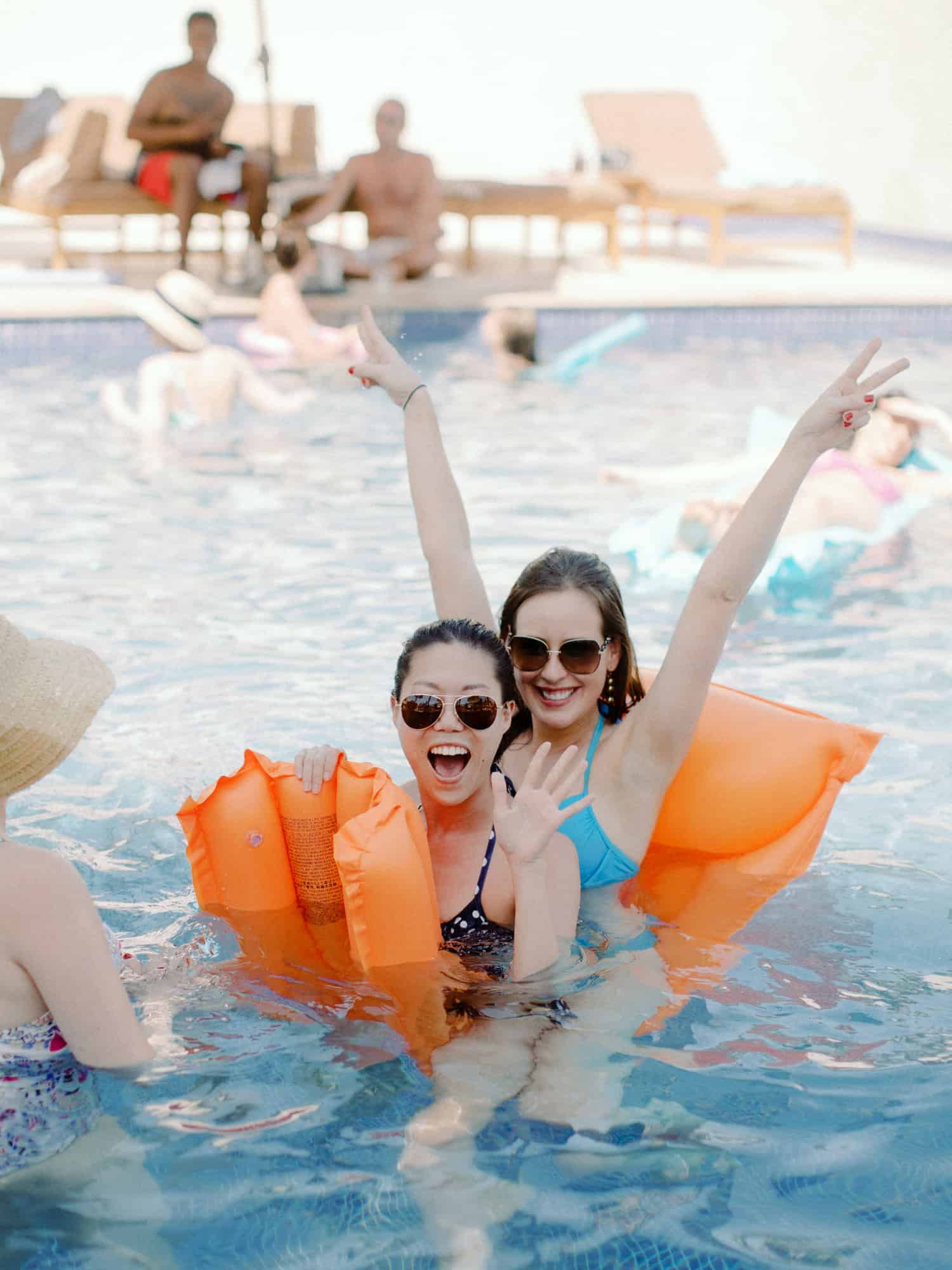 Pool party at the St Regis Hotel in Mexico