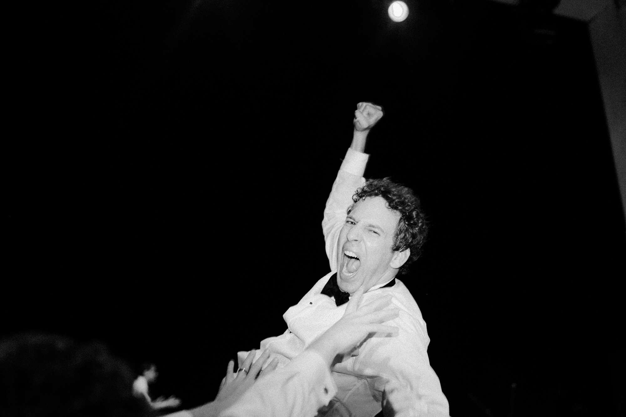 Groom in hora dancing